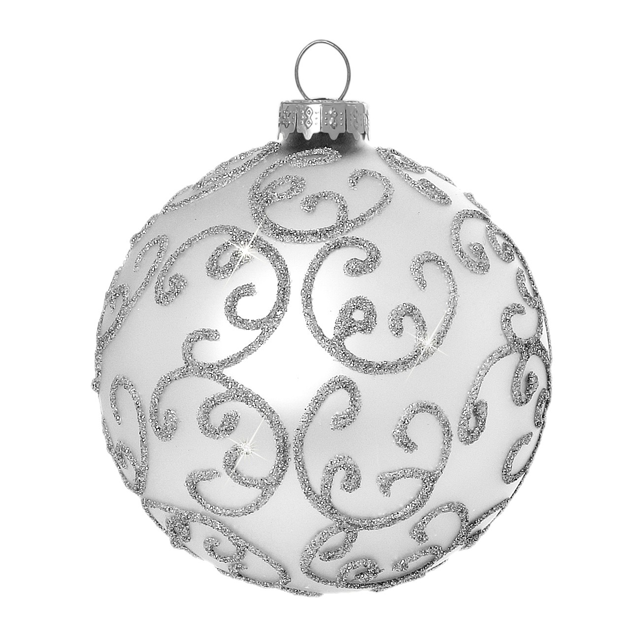 SIKORA Christbaumkugeln aus Glas mit klassischer Verzierung / FLORENCE