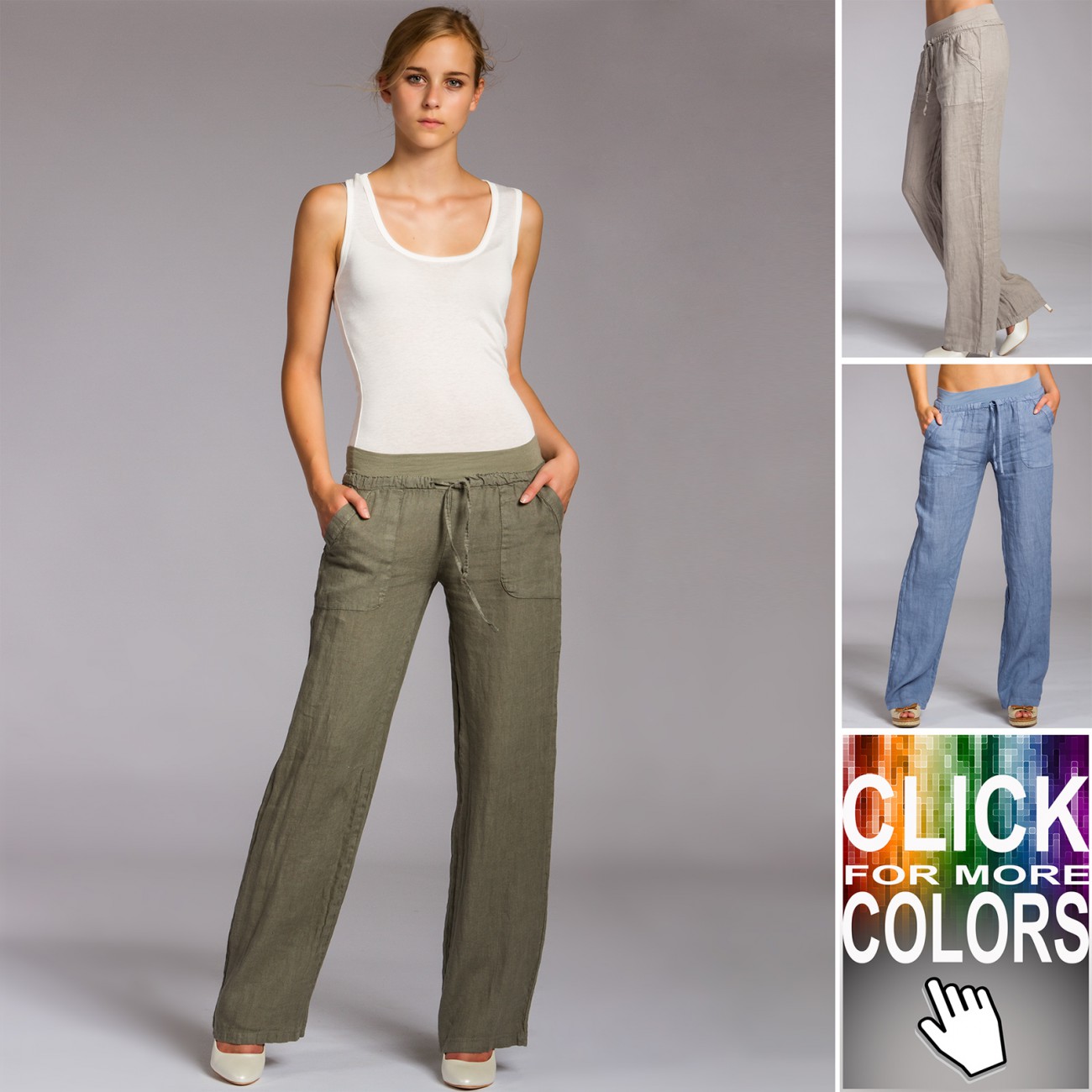 caspar khs025 women light linen summer trousers lounge light summer pants womens