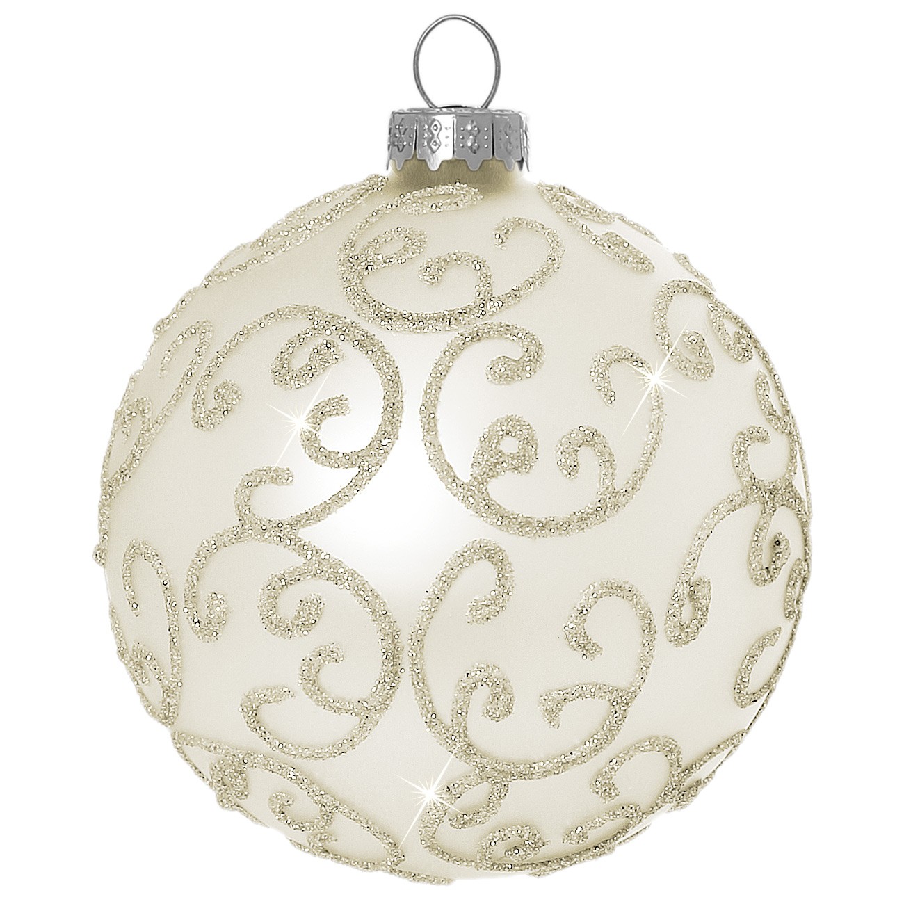 SIKORA Christbaumkugeln aus Glas mit klassischer Verzierung / FLORENCE