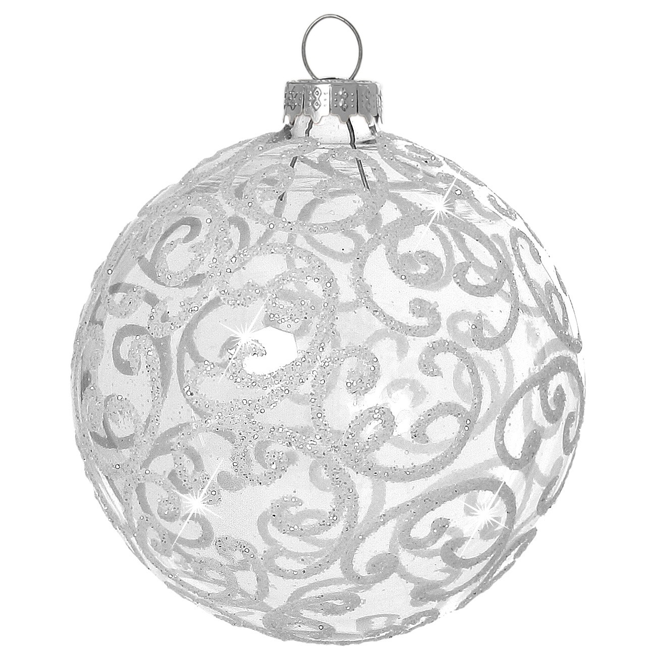 SIKORA Christbaumkugeln aus Glas mit klassischer Verzierung / FLORENCE